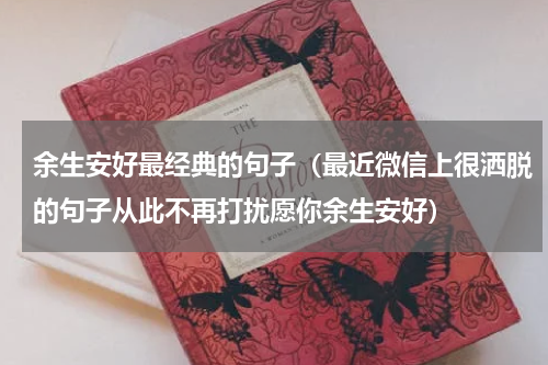 余生安好最经典的句子（最近微信上很洒脱的句子从此不再打扰愿你余生安好）