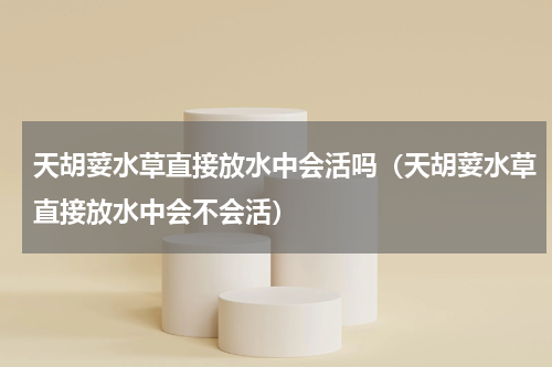 天胡荽水草直接放水中会活吗（天胡荽水草直接放水中会不会活）