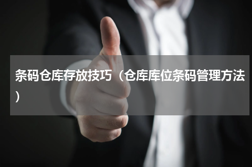 条码仓库存放技巧（仓库库位条码管理方法）