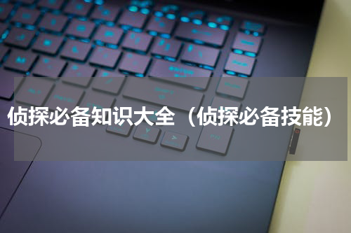 侦探必备知识大全（侦探必备技能）