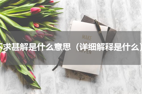 不求甚解是什么意思（详细解释是什么）