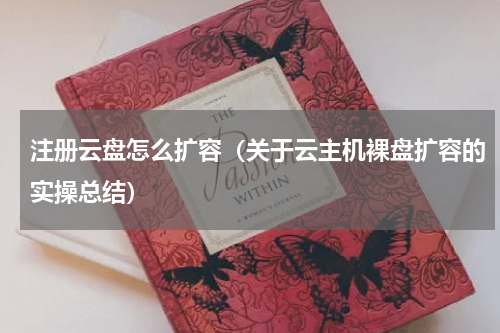 注册云盘怎么扩容（关于云主机裸盘扩容的实操总结）