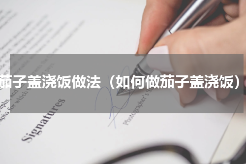 茄子盖浇饭做法（如何做茄子盖浇饭）