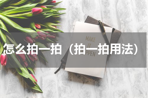 怎么拍一拍（拍一拍用法）