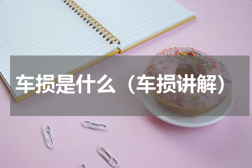 车损是什么（车损讲解）