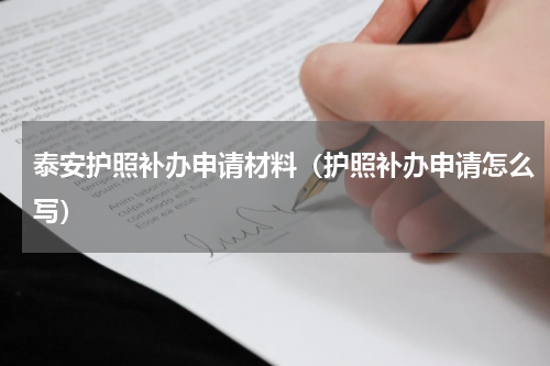 泰安护照补办申请材料（护照补办申请怎么写）