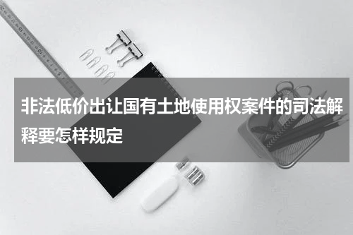 非法低价出让国有土地使用权案件的司法解释要怎样规定