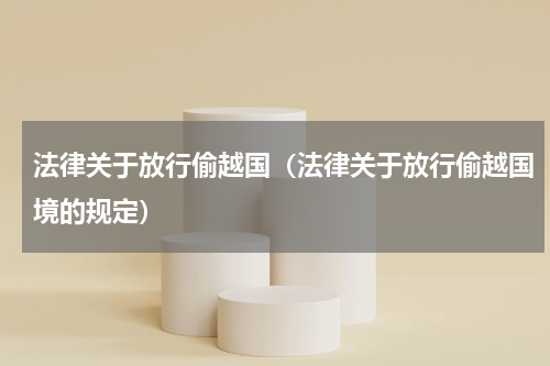法律关于放行偷越国（法律关于放行偷越国境的规定）