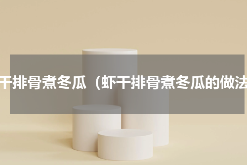 虾干排骨煮冬瓜（虾干排骨煮冬瓜的做法）