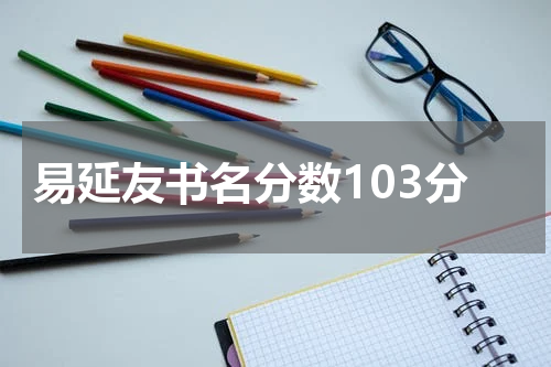 易延友书名分数103分