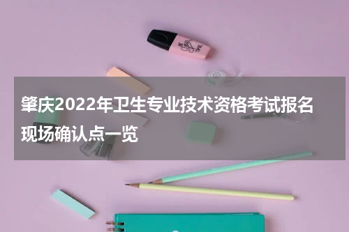肇庆2022年卫生专业技术资格考试报名现场确认点一览