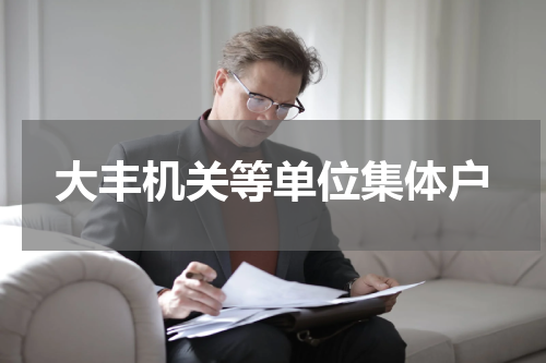 大丰机关等单位集体户