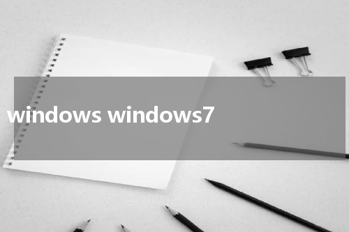 windows windows7