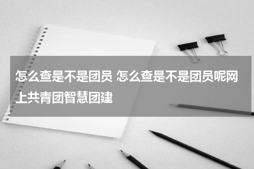 怎么查是不是团员 怎么查是不是团员呢网上共青团智慧团建