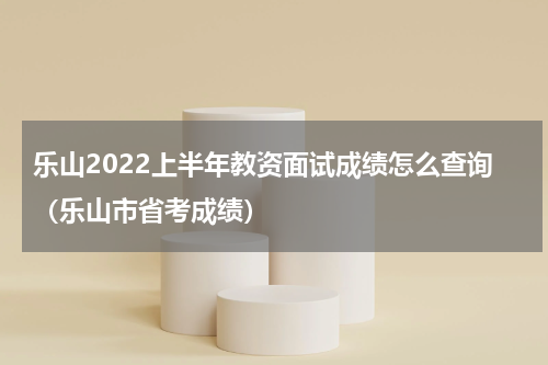 乐山2022上半年教资面试成绩怎么查询（乐山市省考成绩）