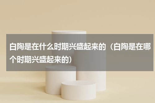 白陶是在什么时期兴盛起来的（白陶是在哪个时期兴盛起来的）