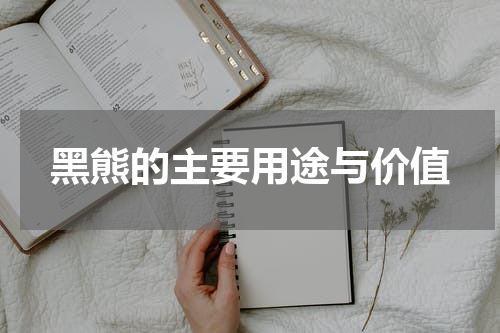 黑熊的主要用途与价值