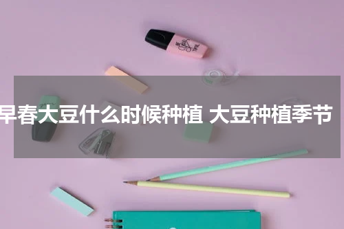 早春大豆什么时候种植 大豆种植季节