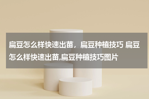 扁豆怎么样快速出苗，扁豆种植技巧 扁豆怎么样快速出苗,扁豆种植技巧图片